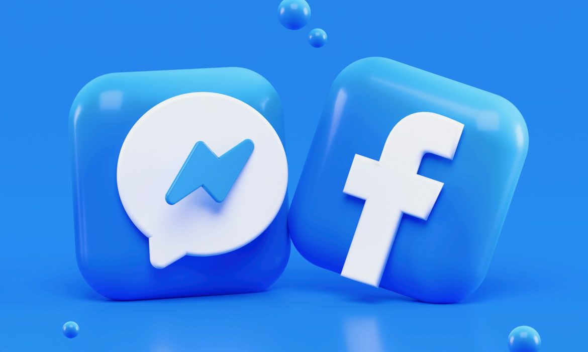 Facebook advertising services: blue and white star illustration