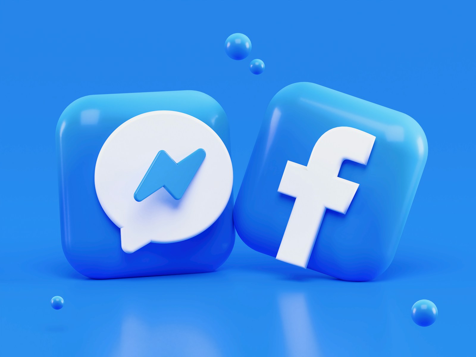 Facebook advertising services: blue and white star illustration