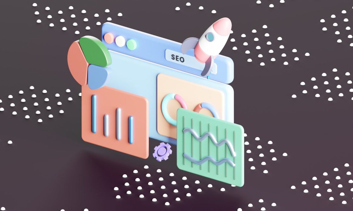 Technical SEO Best Practices: a computer screen with a rocket on top of it